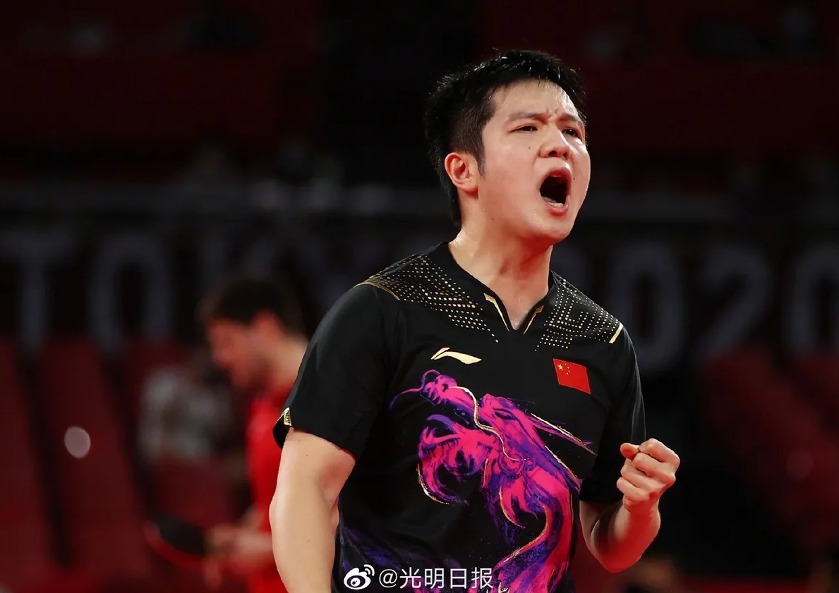 包含中国乒乓球队绝地反击比利时乒乓球队，波尔送出助攻的词条